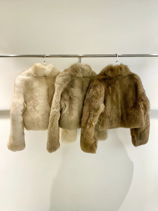Eulalia Fox Fur Zip Jacket 【狐狸毛皮草外套】 (3 Colors)