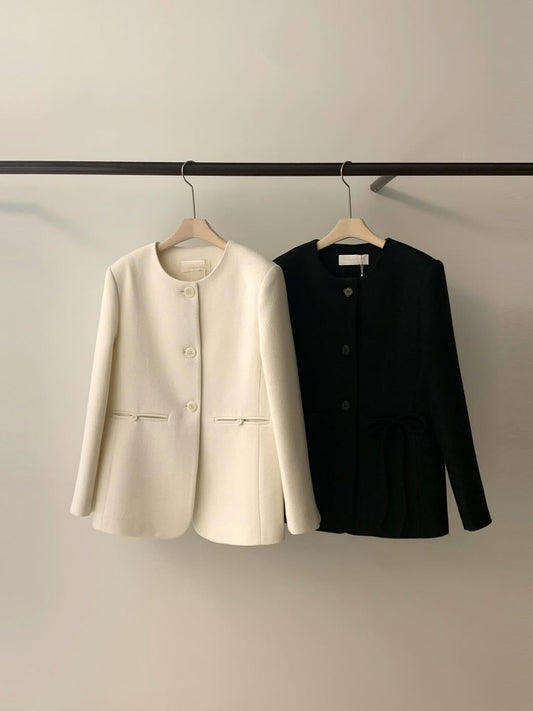 Peridot Tweed Jacket (Removable Ribbon Cut) (2 Colors)