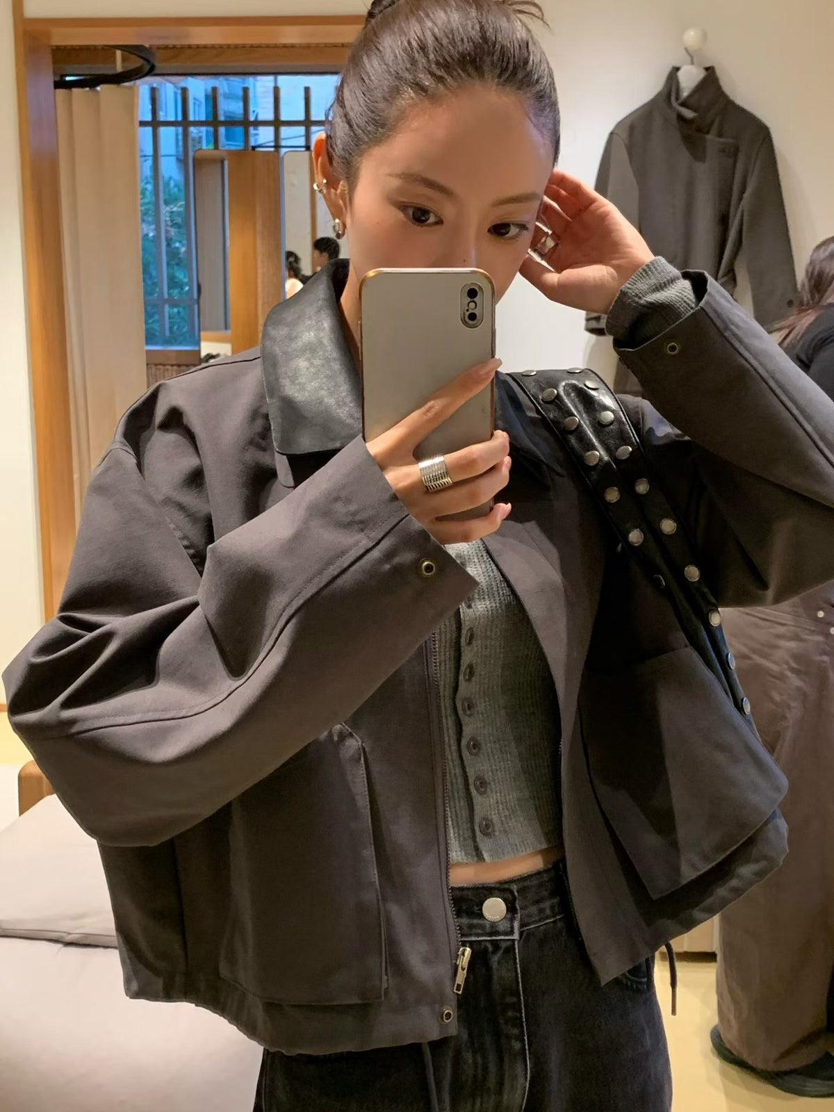 【可拆卸撞色翻領】 Zaranne Jacket (3 Colors)