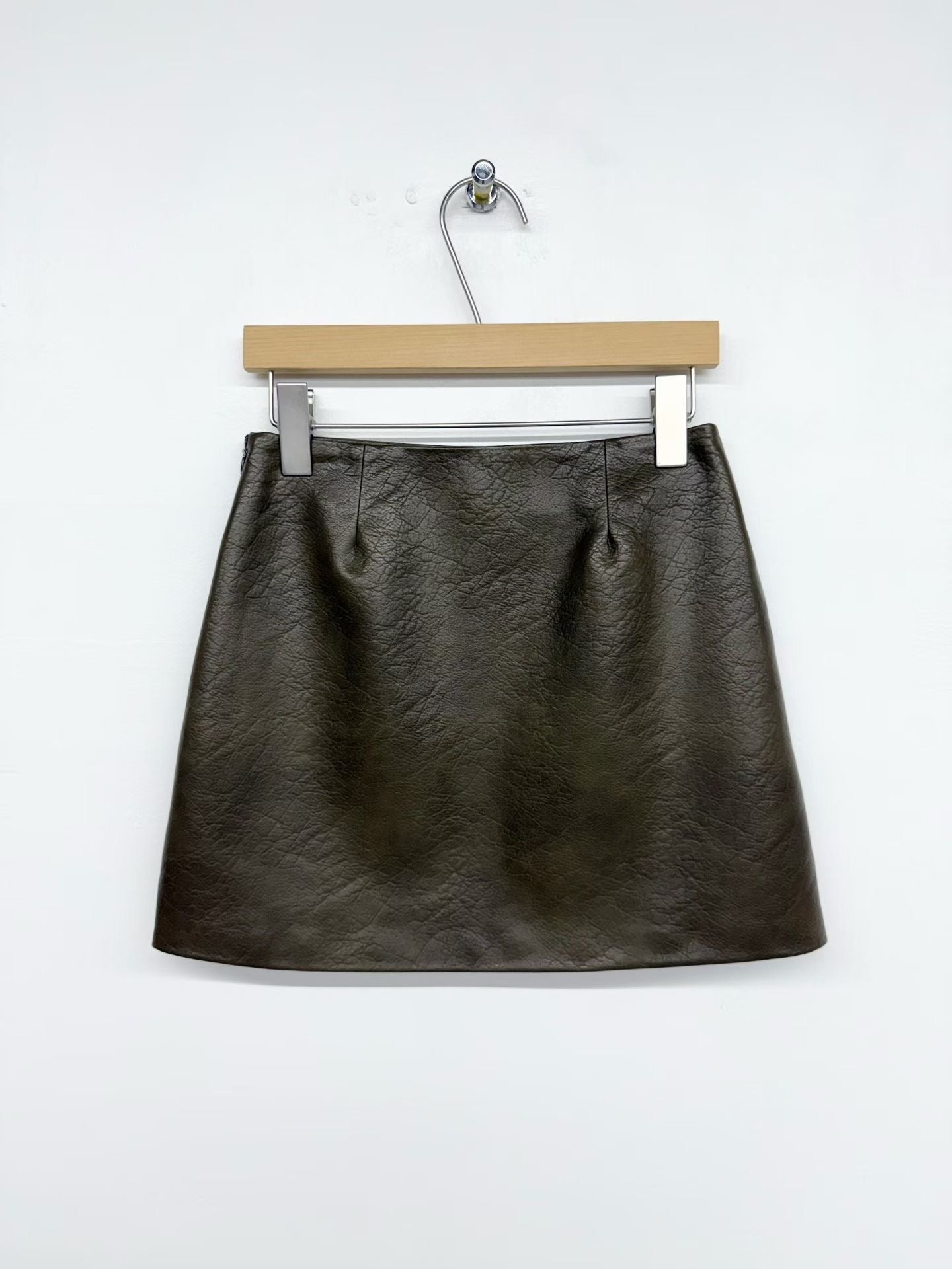 Ines PU A-line Skirt (2 Colors)