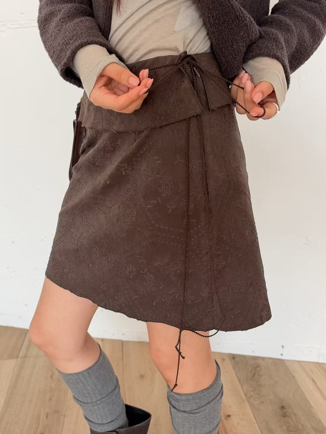 Dylana Suede Skirt (2 Colors)