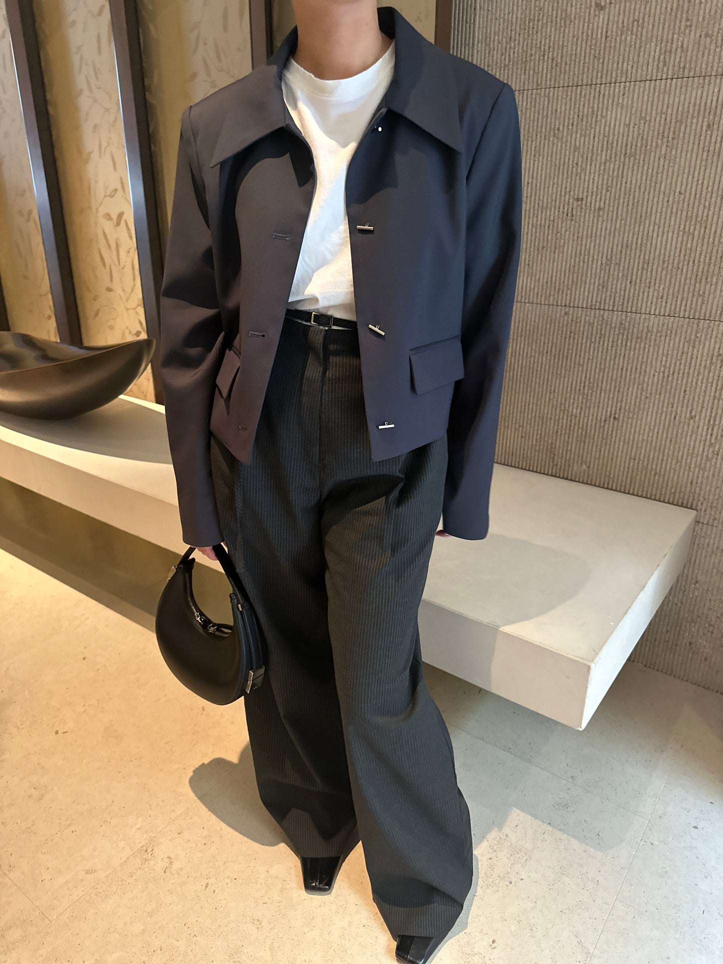 Cropped Single-breasted Blazer