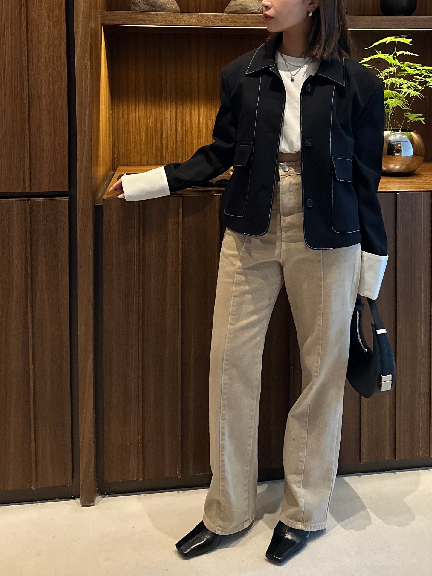 Single-breasted Topstitching Blazer