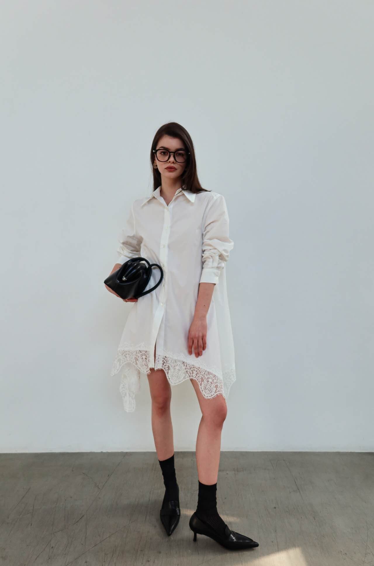 Jolie Lace Shirt Dress (2 Colors)