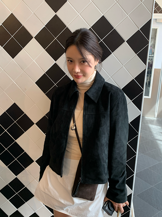 Gabrielle Goat Suede Jacket (2 Colors)