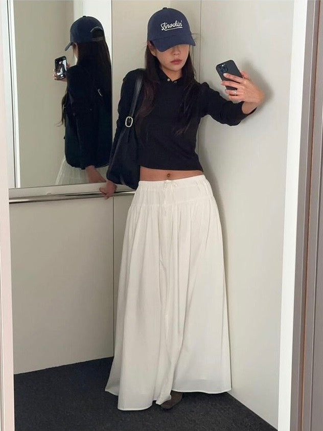 Cotton Shirring Skirt