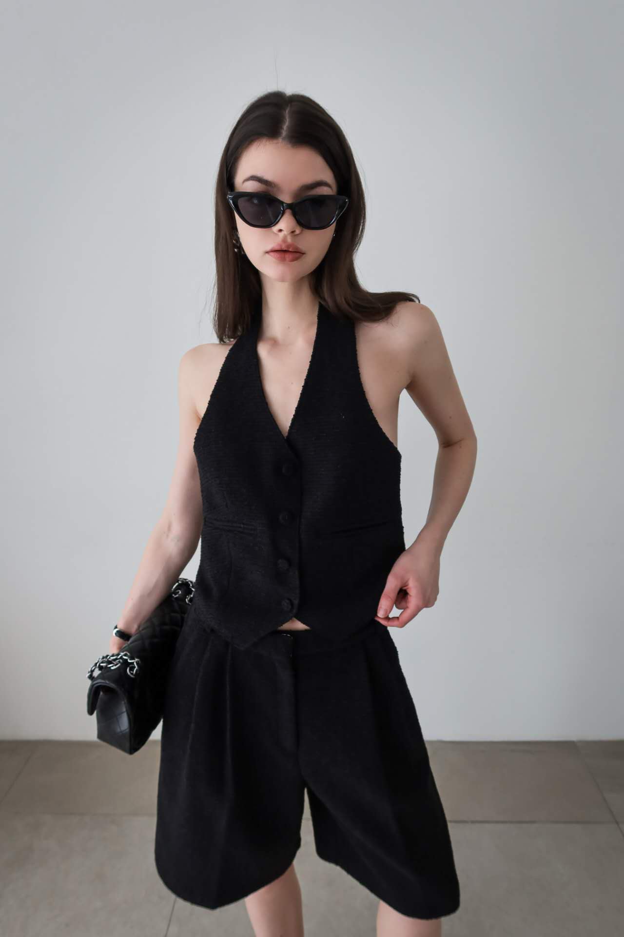 Tweed Halter Vest (3 Colors)