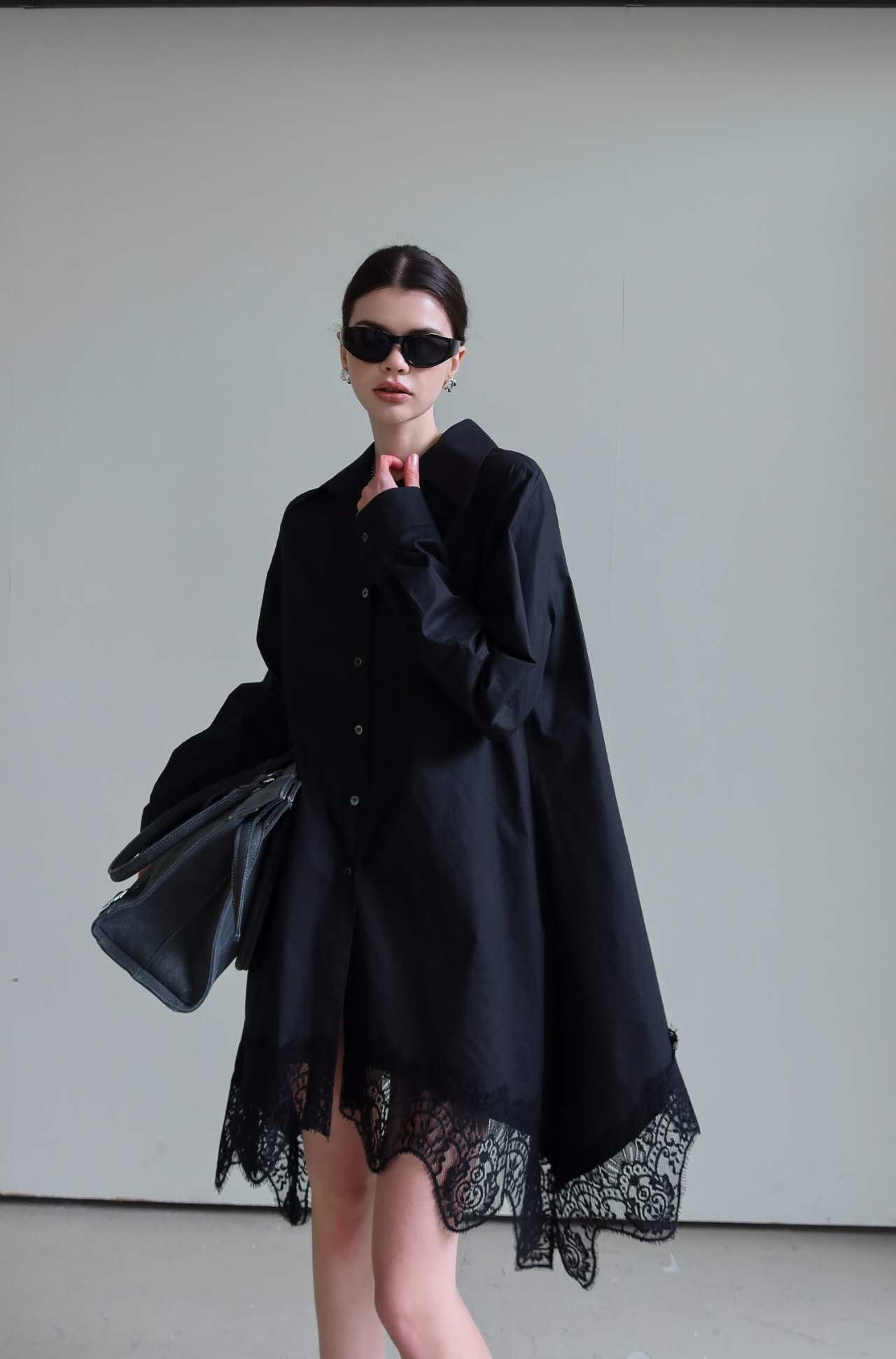 Jolie Lace Shirt Dress (2 Colors)
