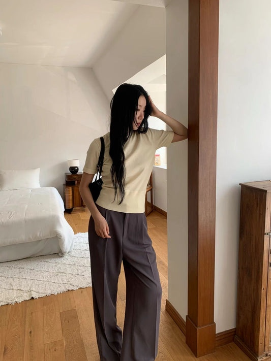 Summer One-Tuck Pants (4 Colors)
