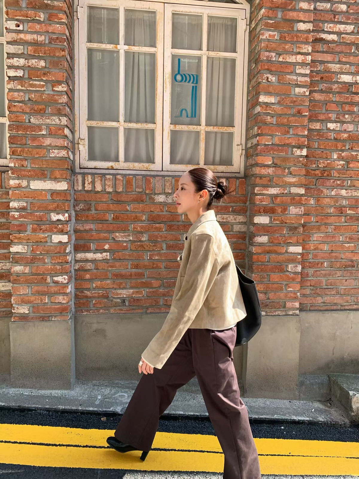 【Italy Fabric】 Elenys Goat Suede Jacket (2 Colors)