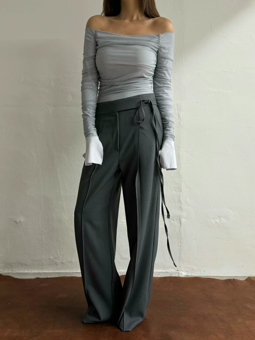 Ophelia Off-shoulder Long-sleeve Top (4 Colors)