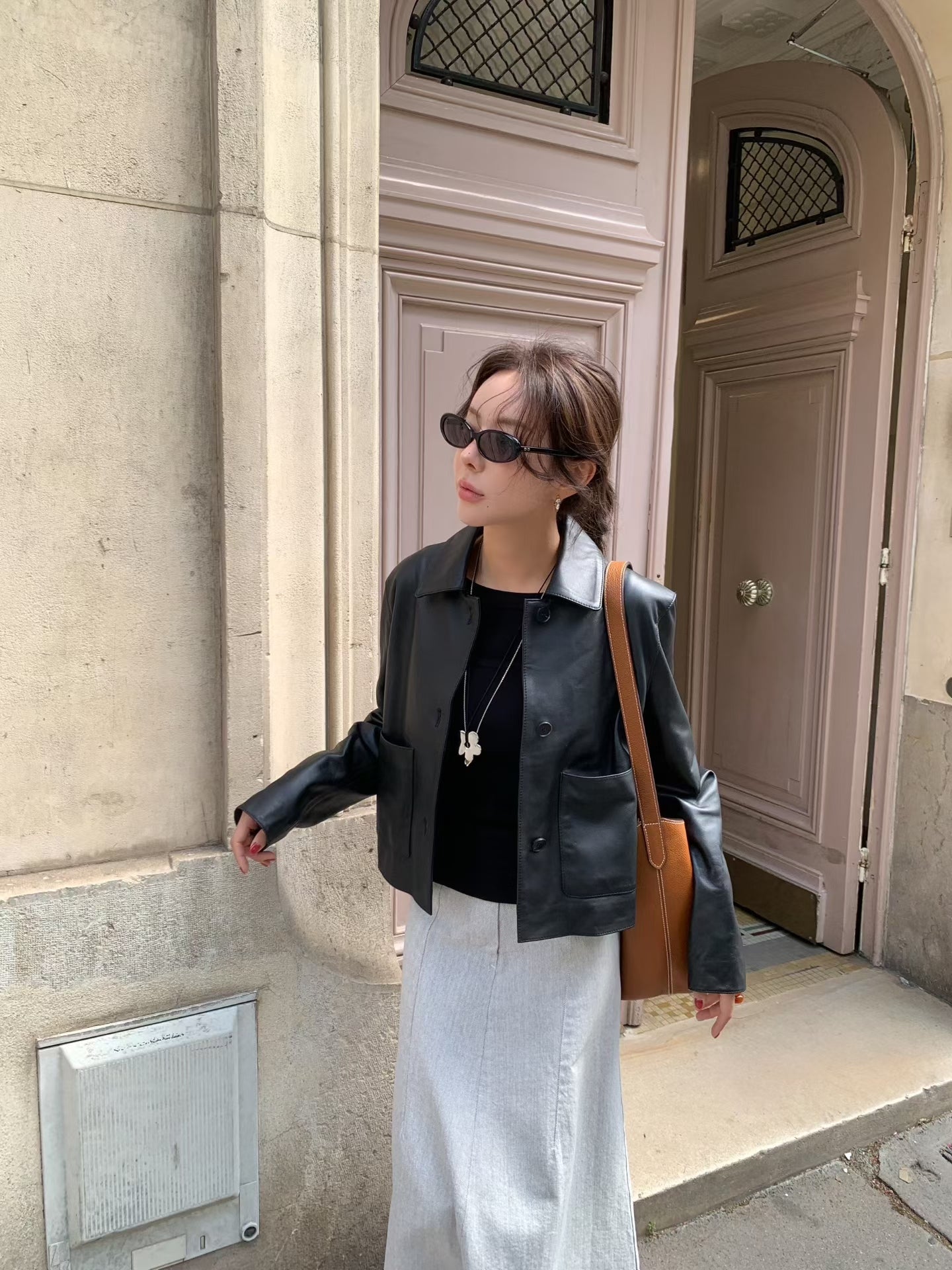 Tansy Lamb Skin Jacket (2 Colors)