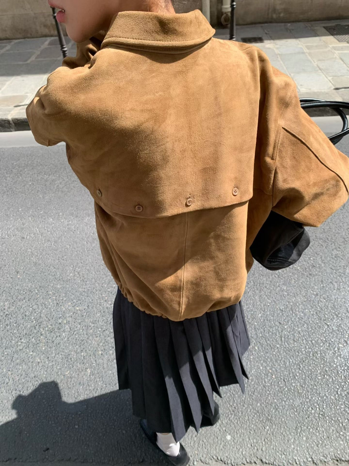 【Italy Fabric】 Lazira Goat Suede Jacket