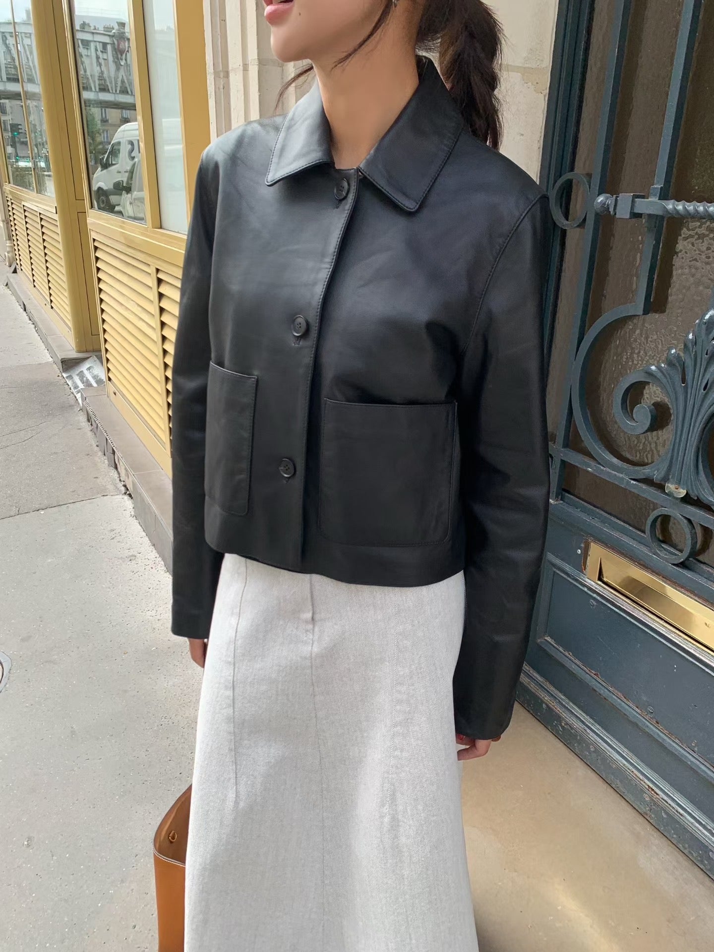 Tansy Lamb Skin Jacket (2 Colors)