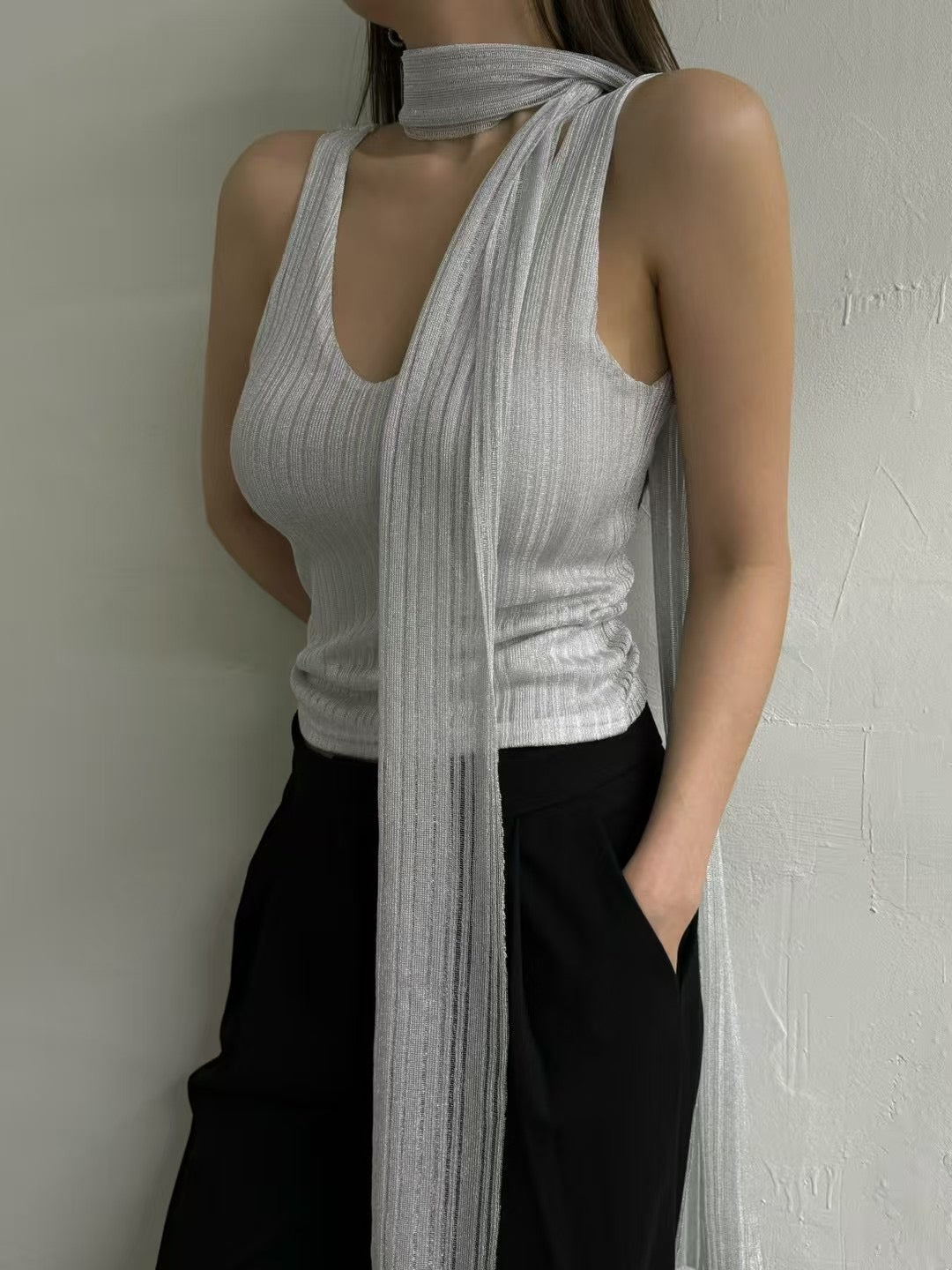 Althea Top with Scarf (2 Colors)