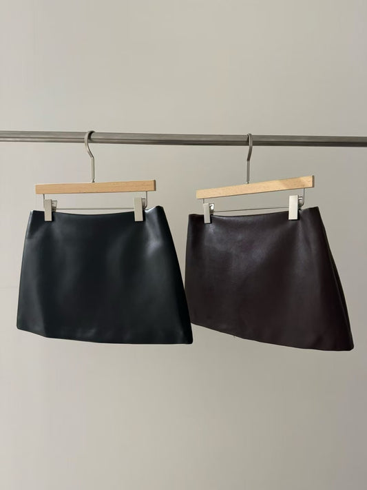 Viviana PU Lether Skirt (2 Colors)