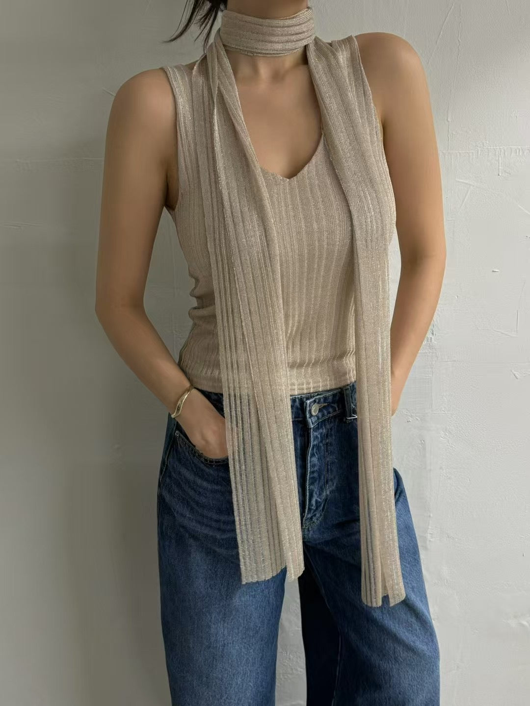 Althea Top with Scarf (2 Colors)