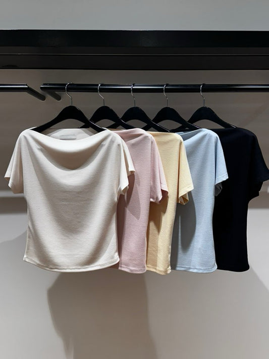 Baylin Boat Neck Short Sleeved Tee (5 Colors)