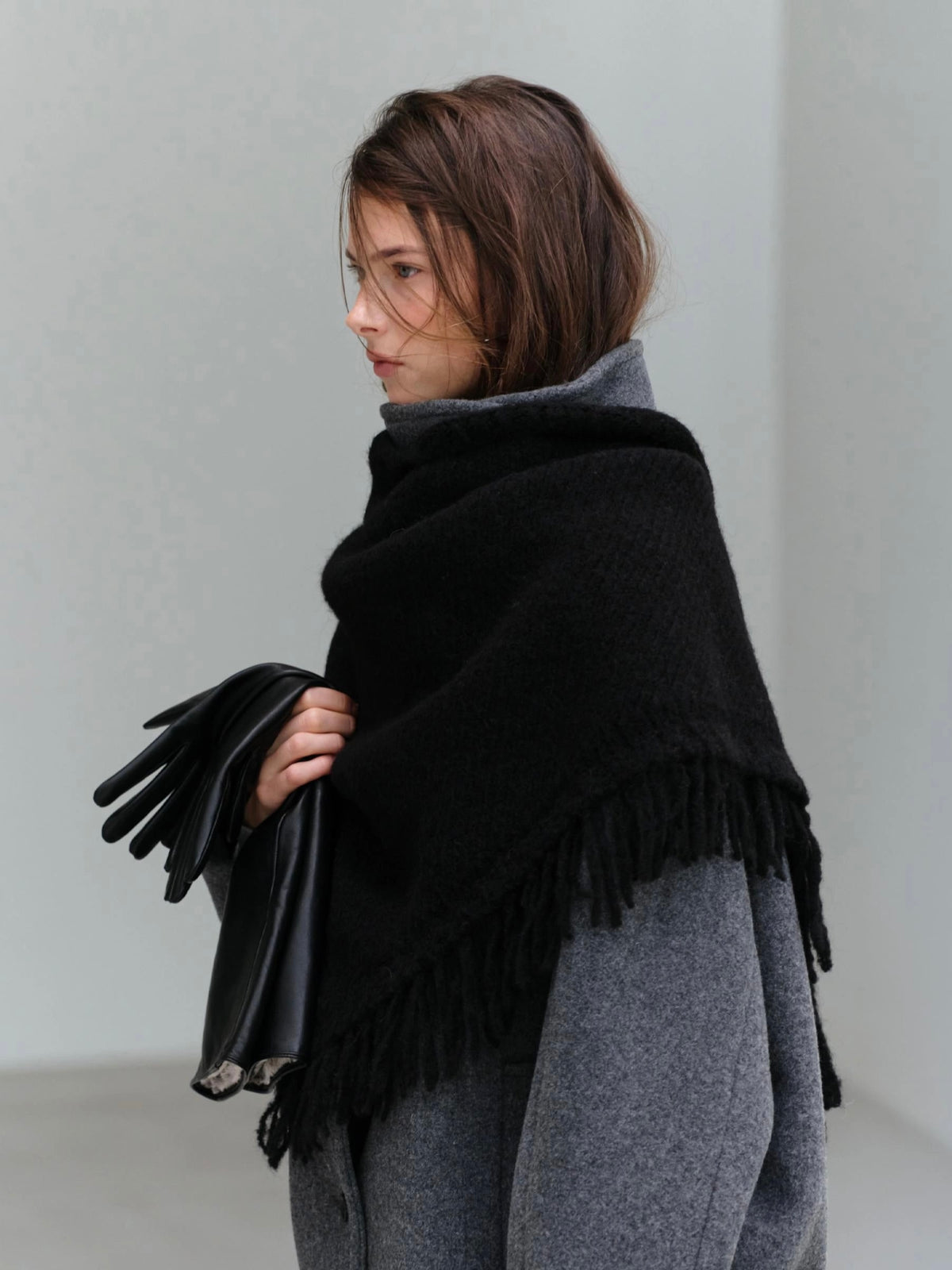 Knitted Shawl Muffler (2 Colors)