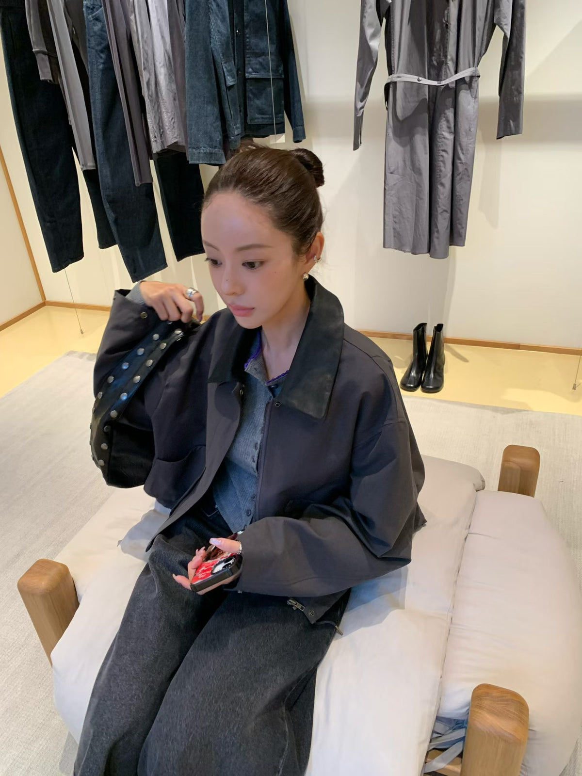 【可拆卸撞色翻領】 Zaranne Jacket (3 Colors)