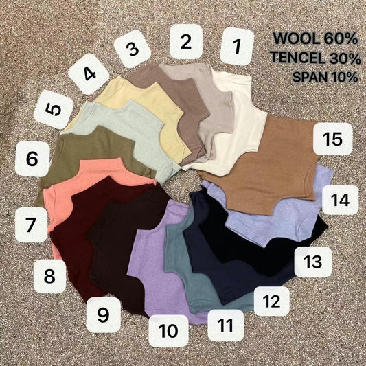 連續兩年熱賣款神打底👑 Long-sleeved Mock Neck Top (17 Colors)