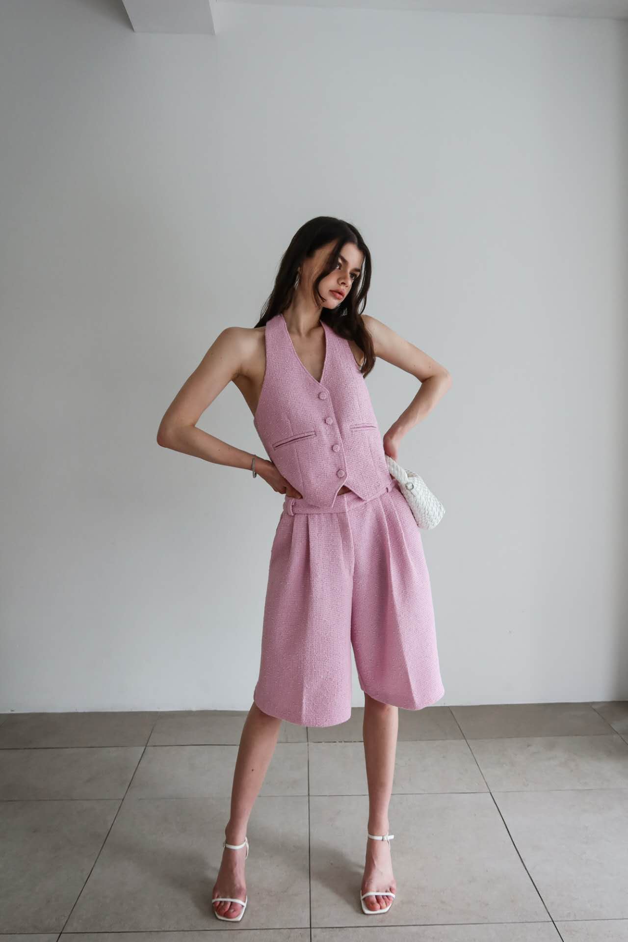 Tweed Halter Vest (3 Colors)