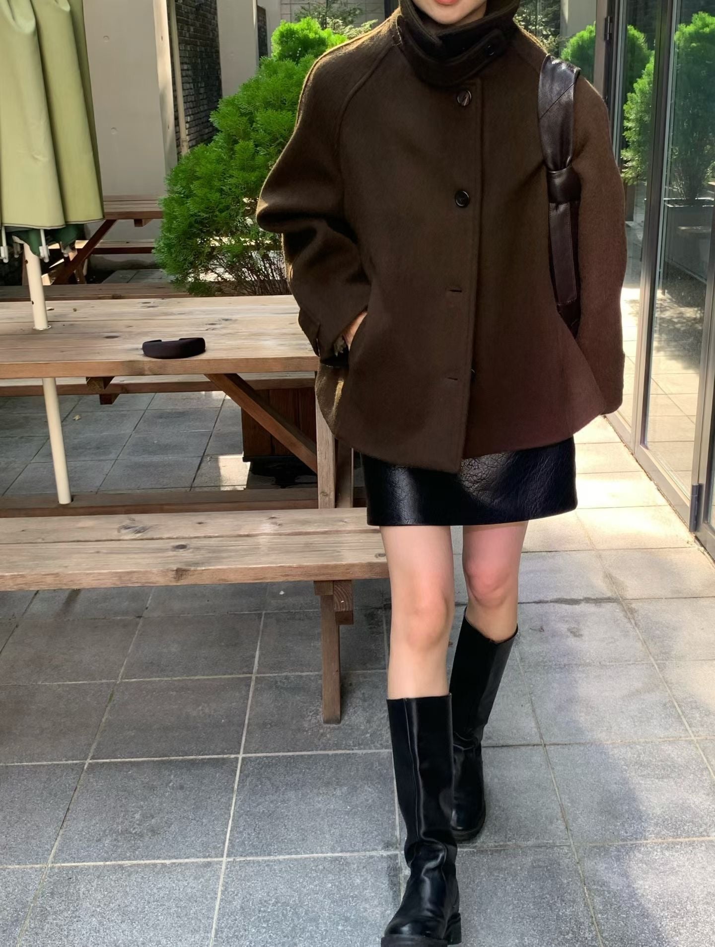 Ines PU A-line Skirt (2 Colors)