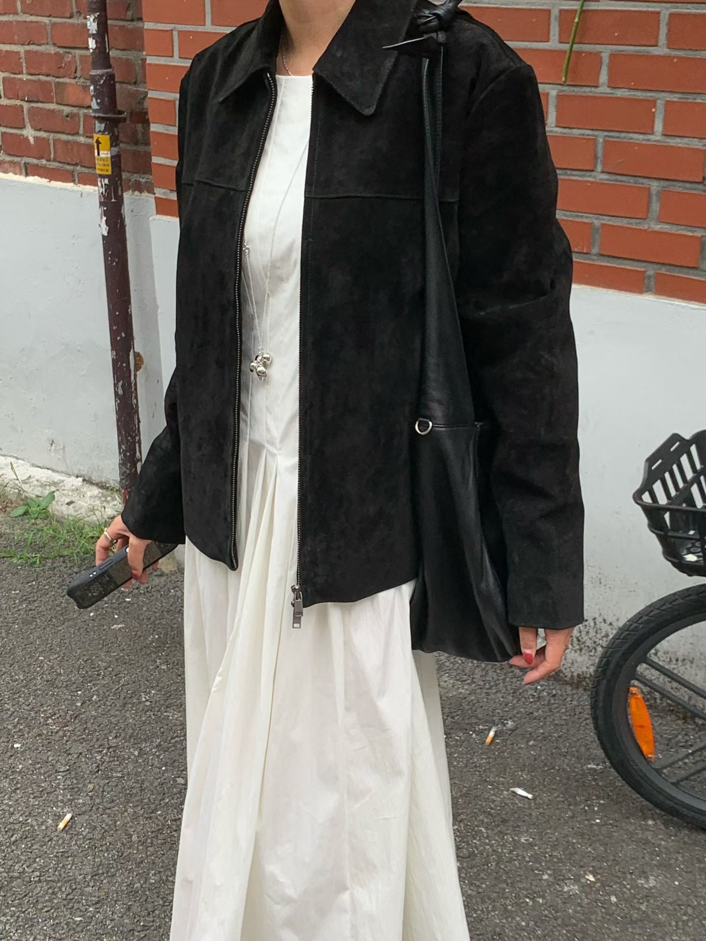 Calypso Pig Suede Leather Jacket