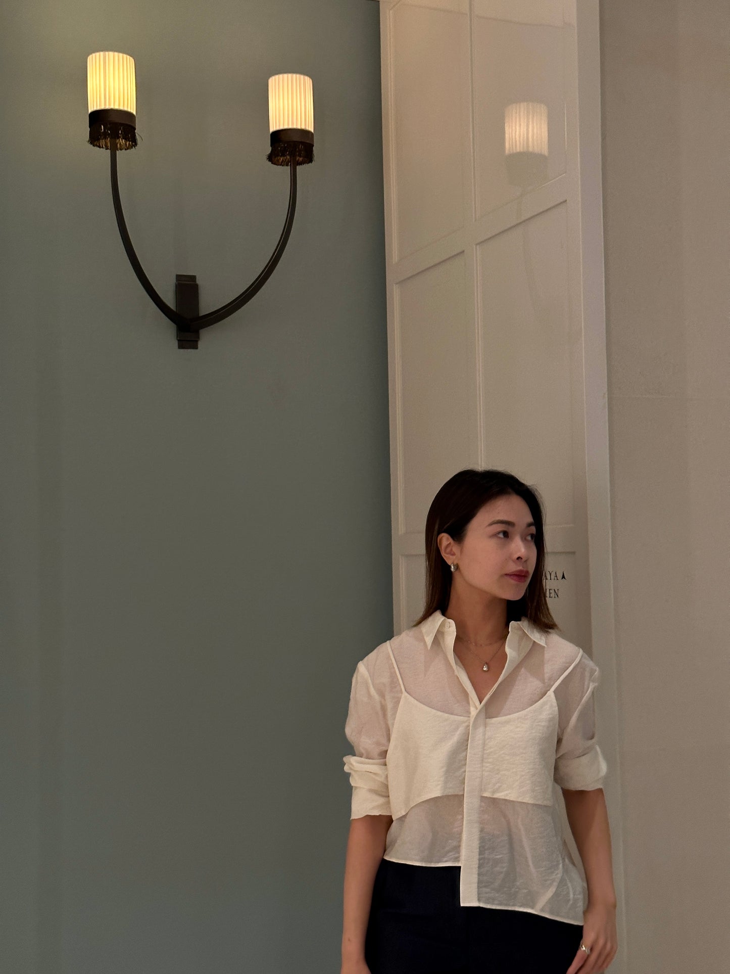 Asymmetric Double Layer Blouse