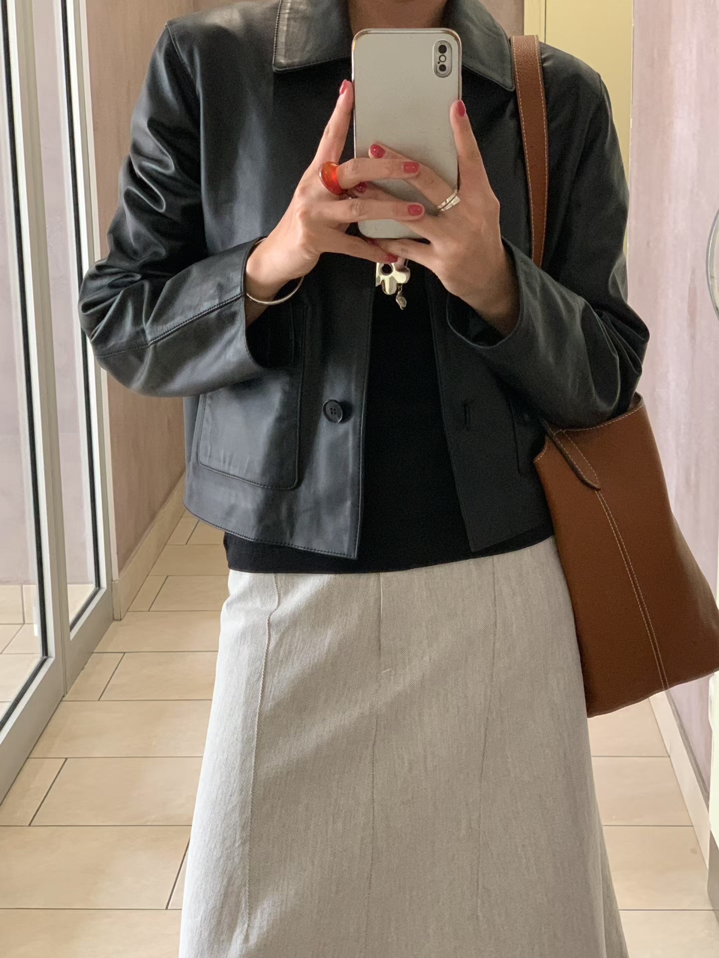 Tansy Lamb Skin Jacket (2 Colors)