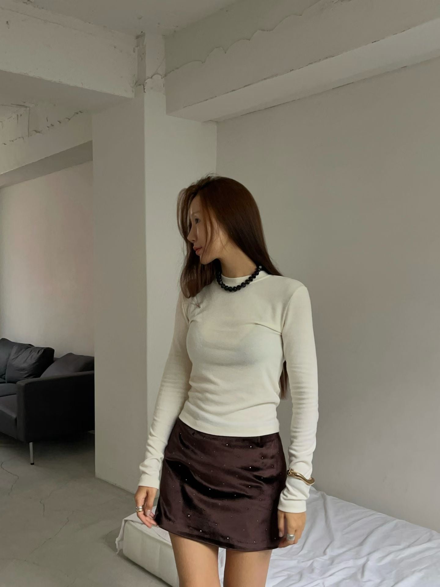 Lilac Velvet Skirt (2 Colors)