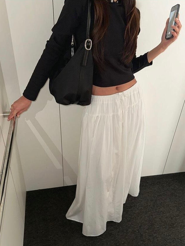 Cotton Shirring Skirt