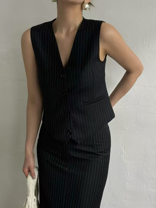 Amiyah Striped Vest (2 Colors)