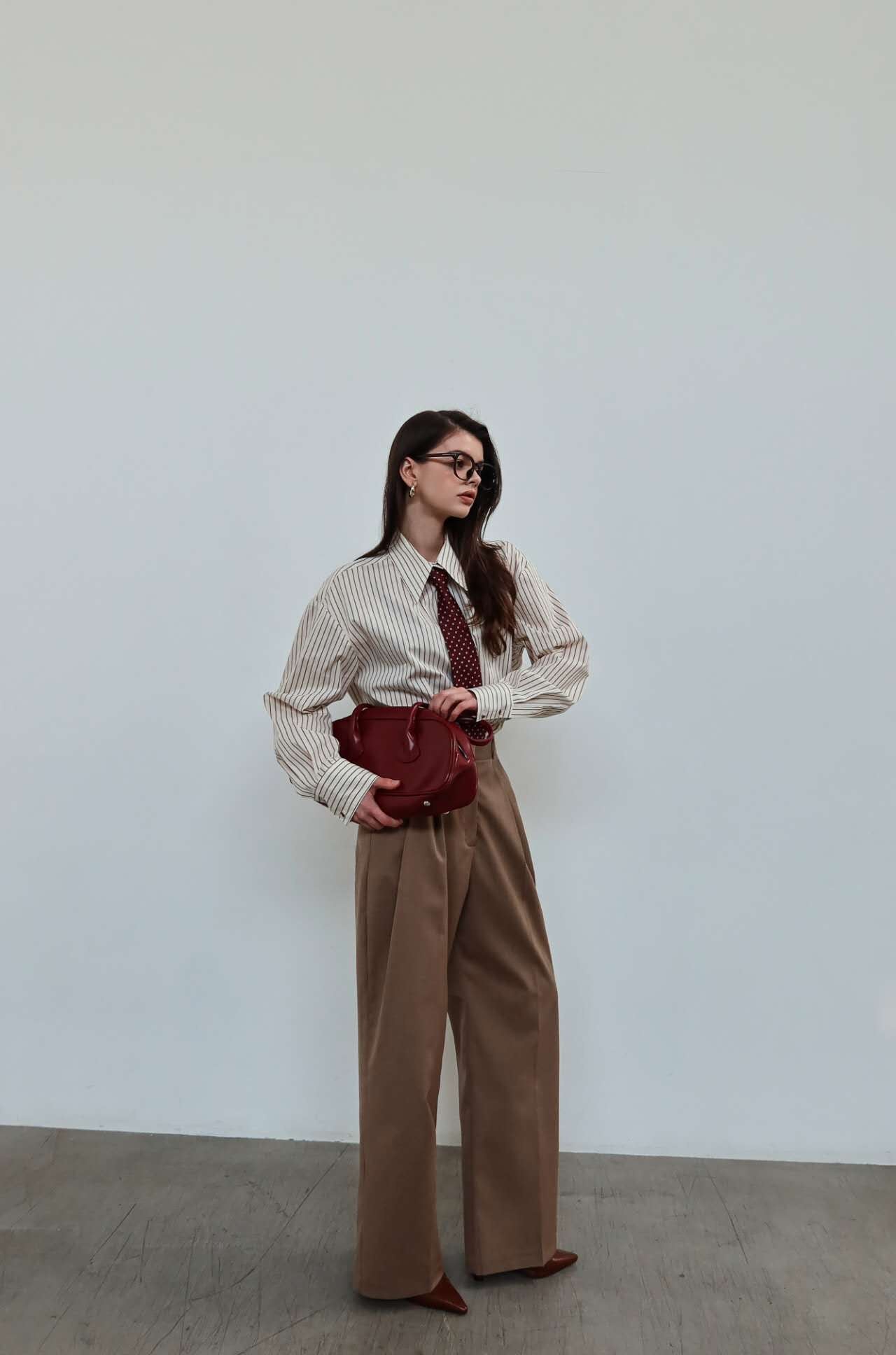 Helene Striped Shirt with Tie (3 Colors)