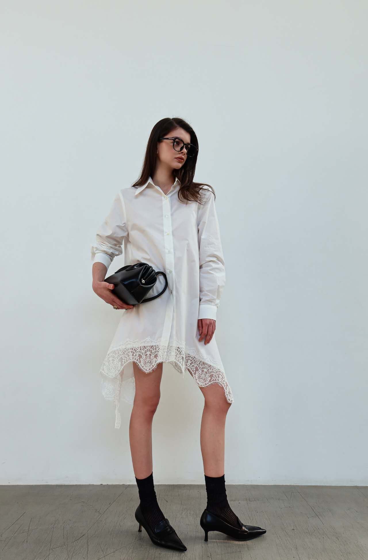 Jolie Lace Shirt Dress (2 Colors)