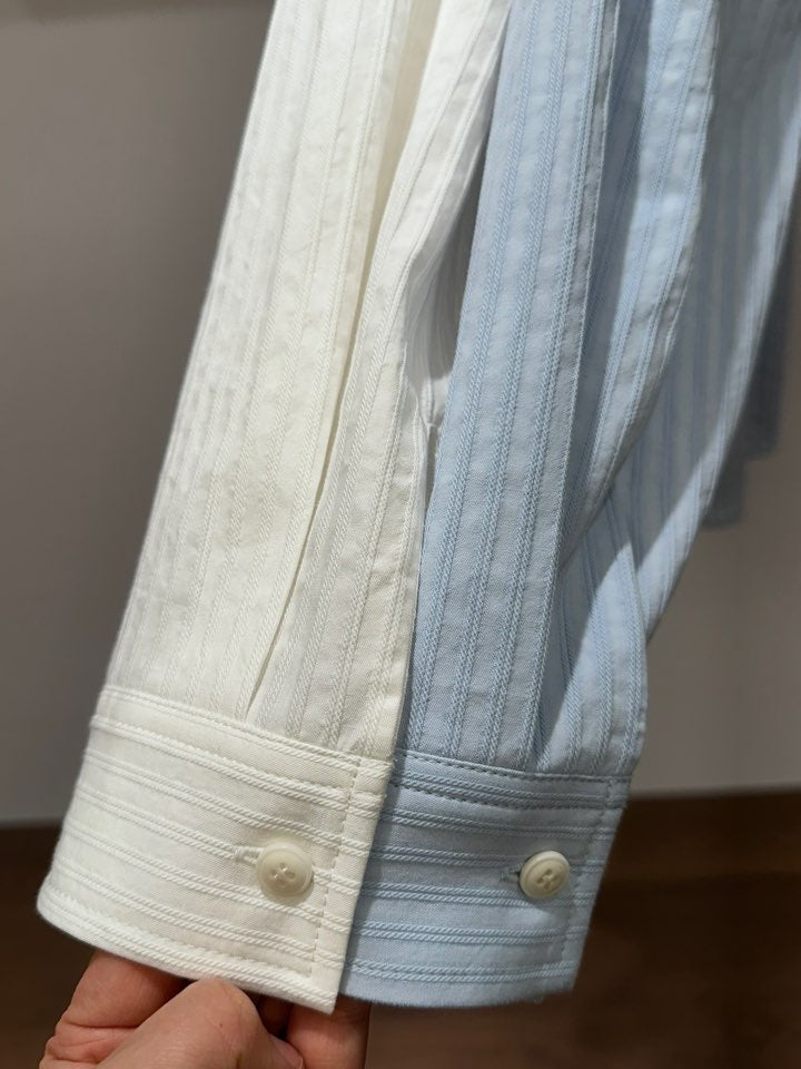 Letter Embroidered Shirt (2 Colors)