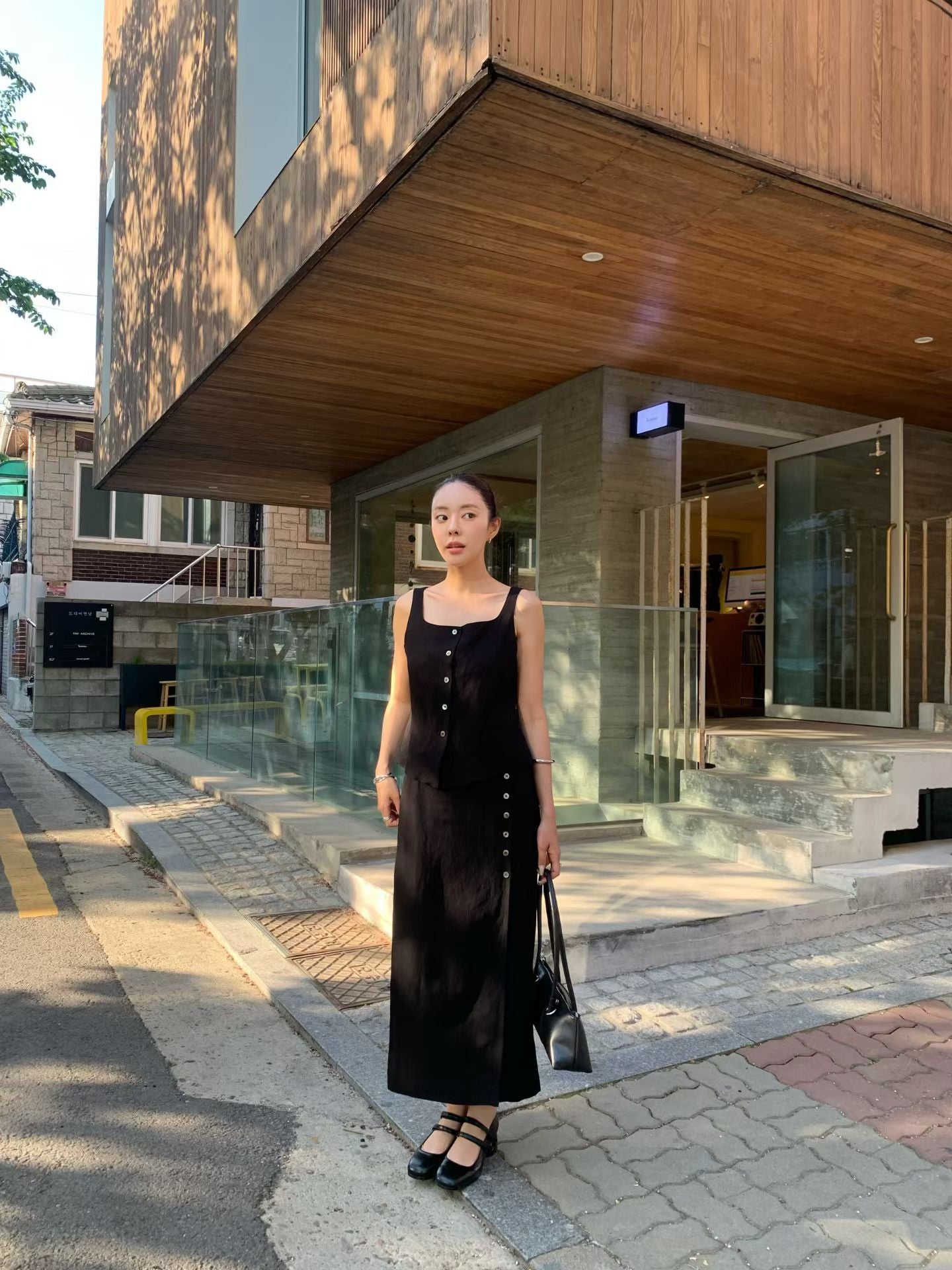 【亞麻50%面料】 Xanthe Linen Skirt (2 Colors)