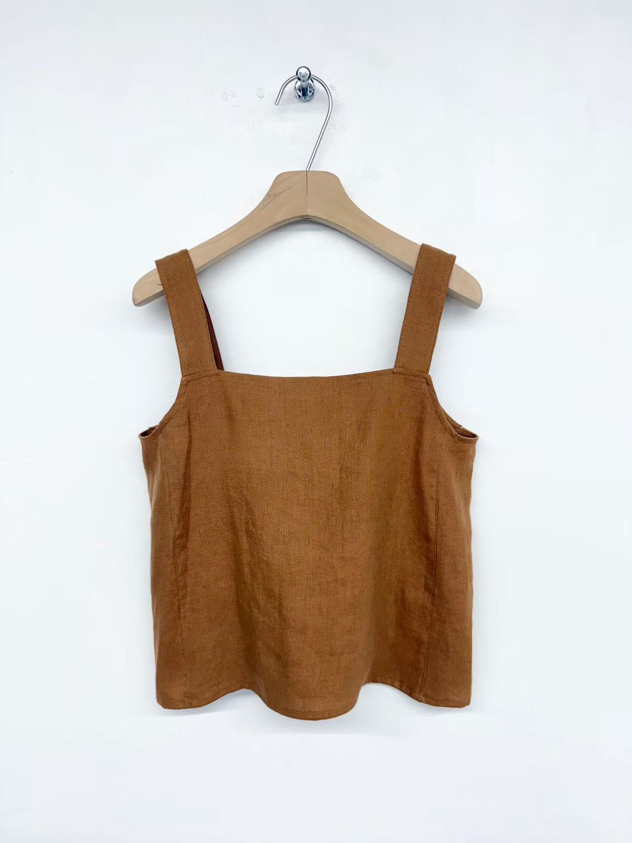 Aveline Linen Top (3 Colors)