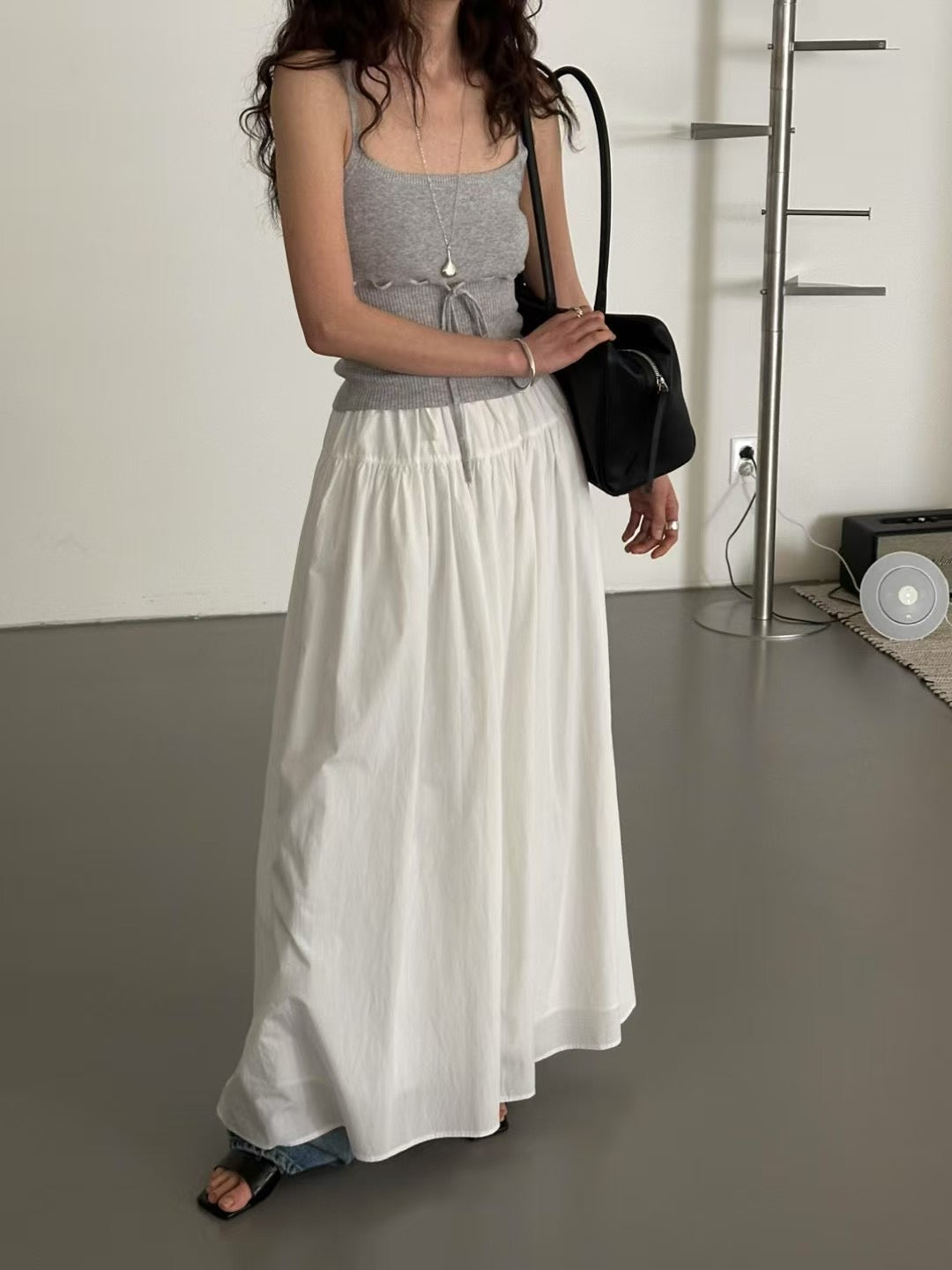 Cotton Shirring Skirt