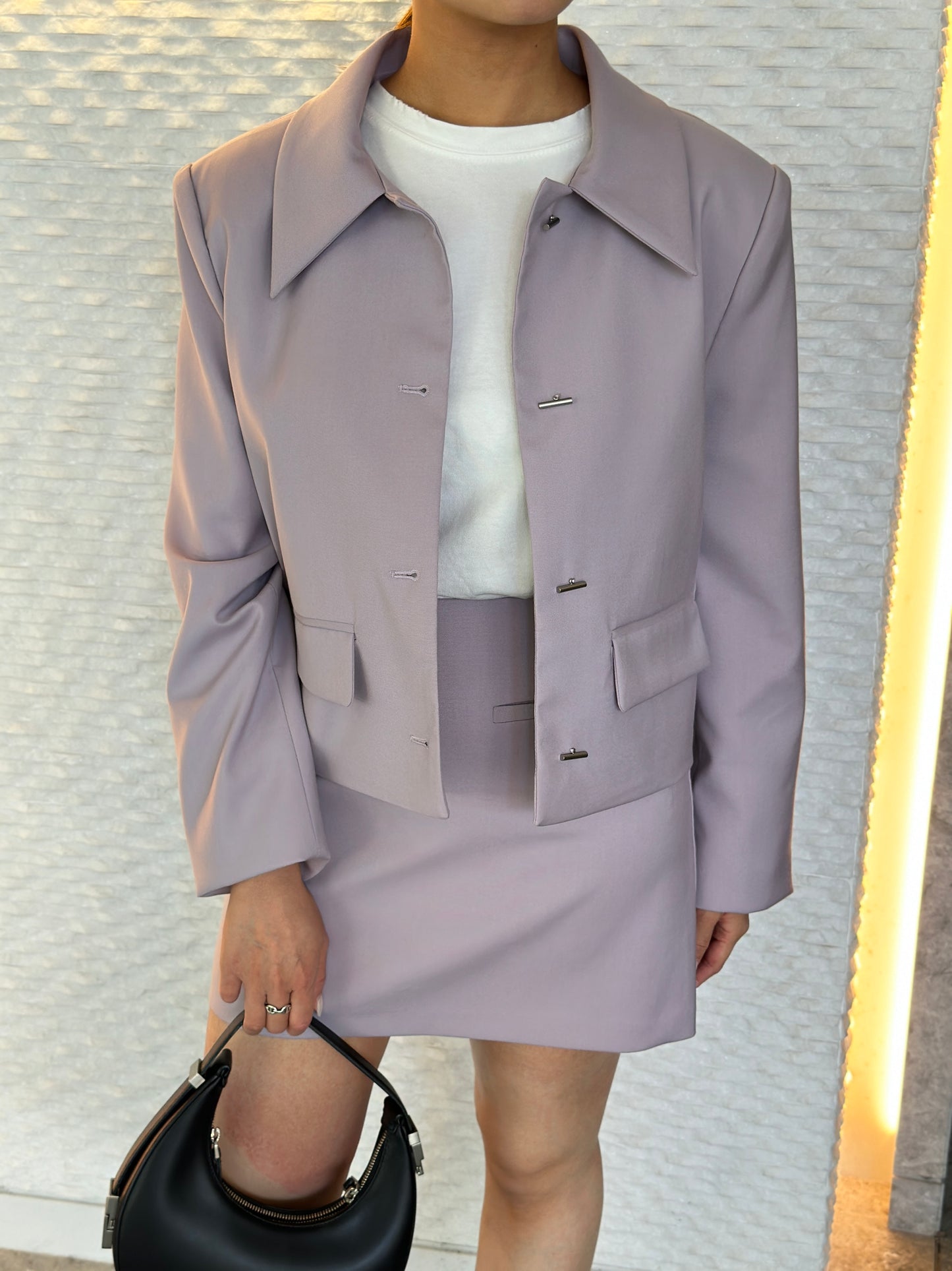 Cropped Single-breasted Blazer
