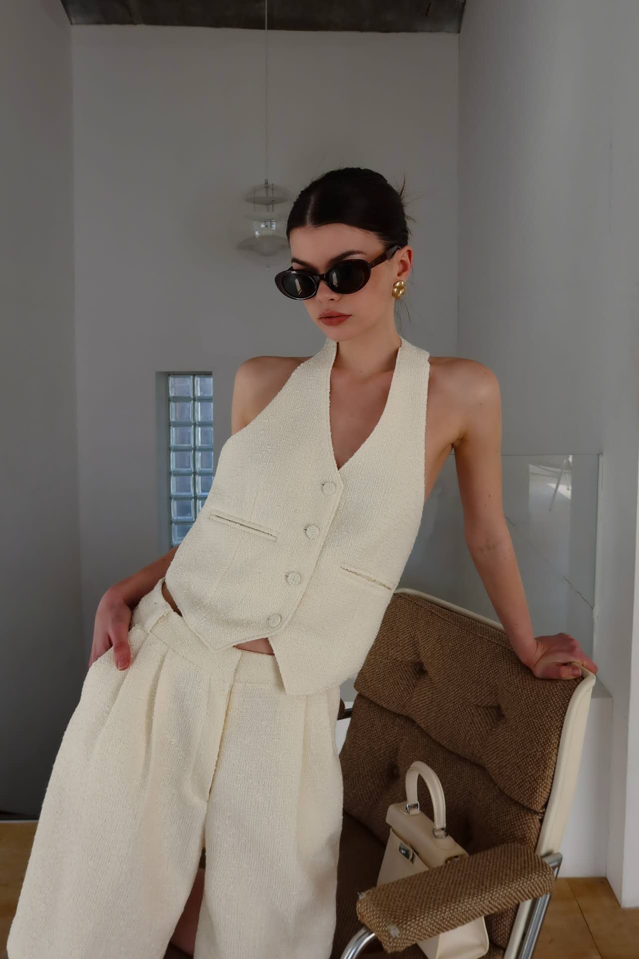 Tweed Halter Vest (3 Colors)