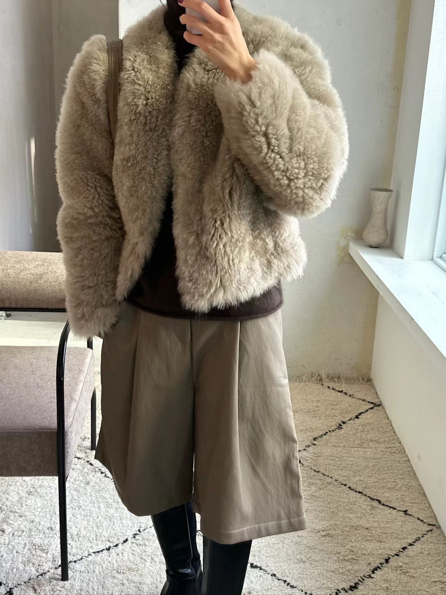 Amabel 100% Wool Jacket 【山羊絨長絨皮草外套】