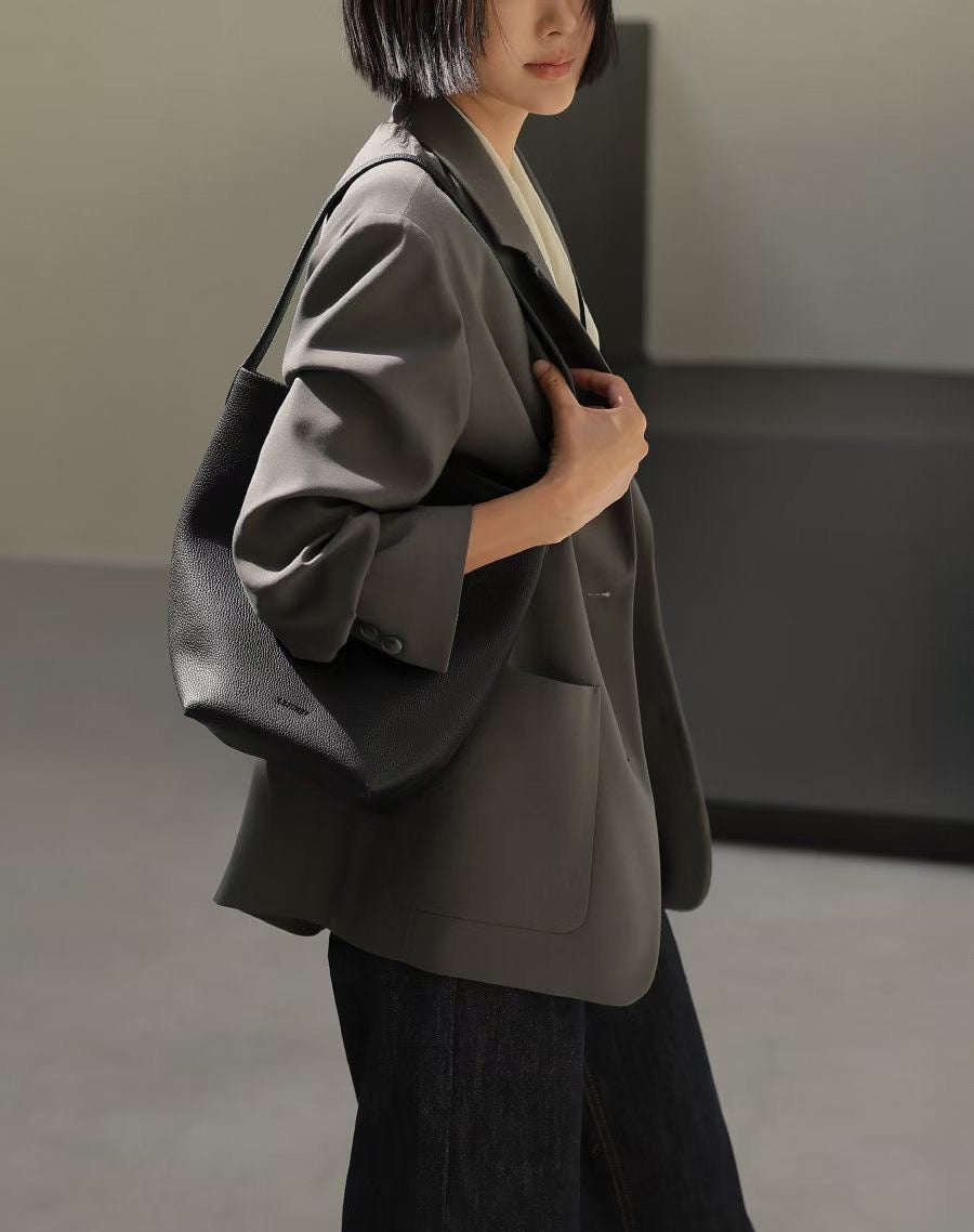 【牛皮荔枝紋】Leju-Ople Bag (L)(3 Colors)