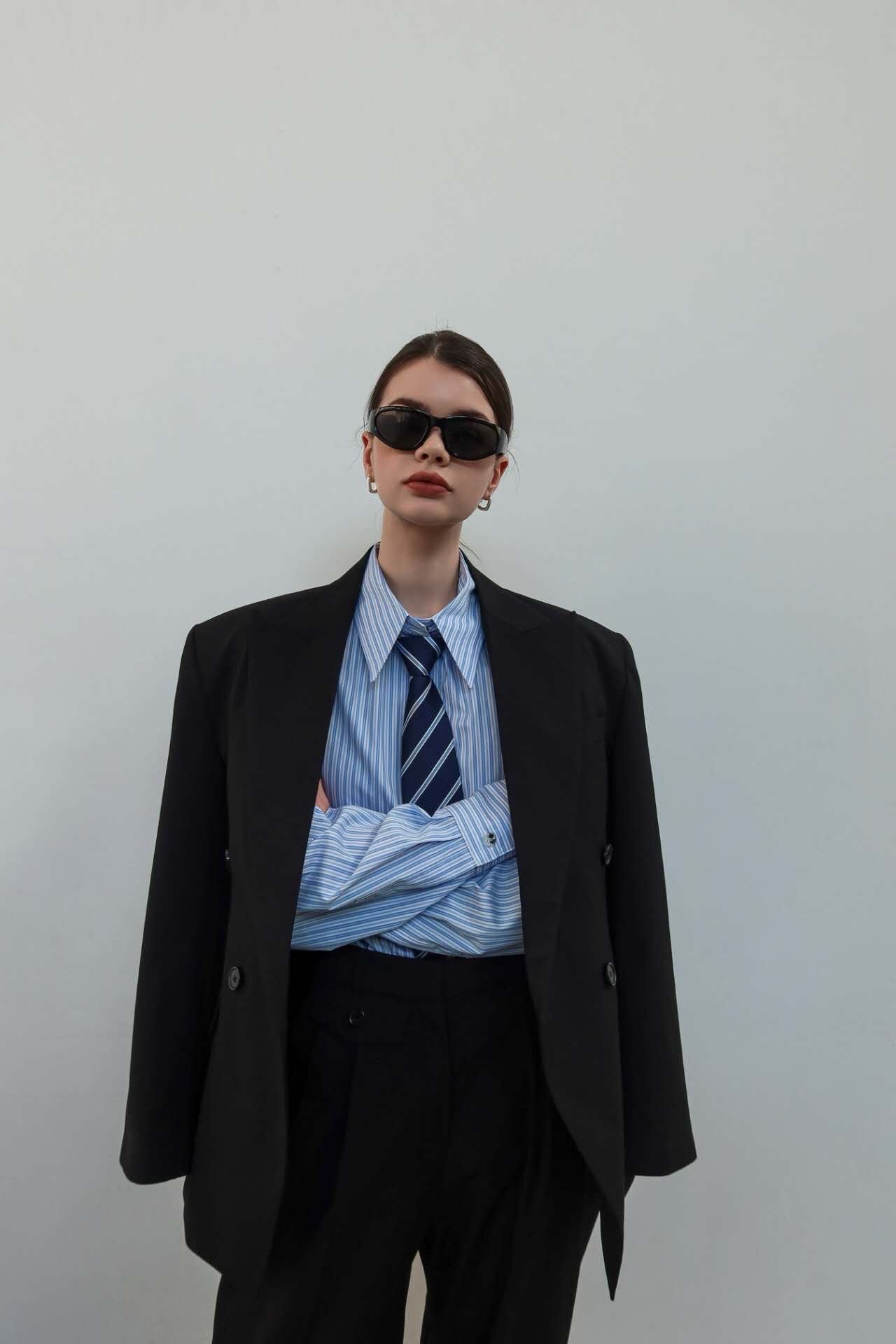 Helene Striped Shirt with Tie (3 Colors)