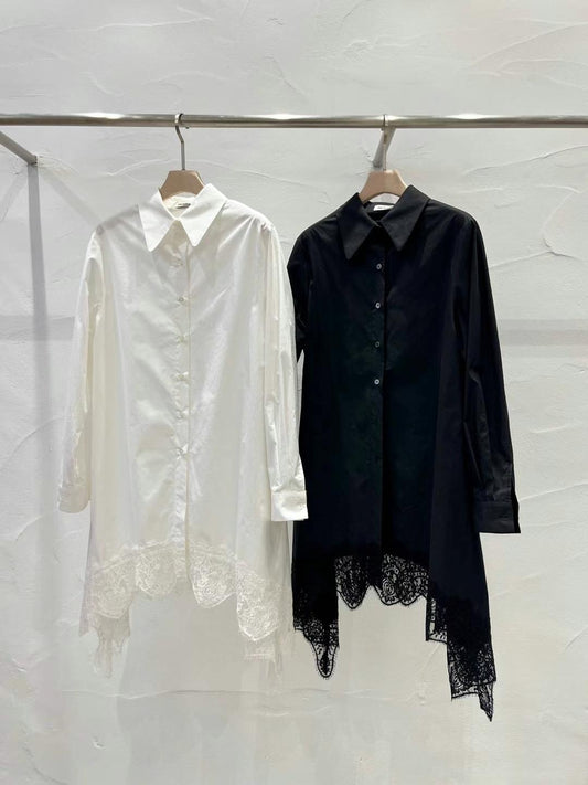 Jolie Lace Shirt Dress (2 Colors)