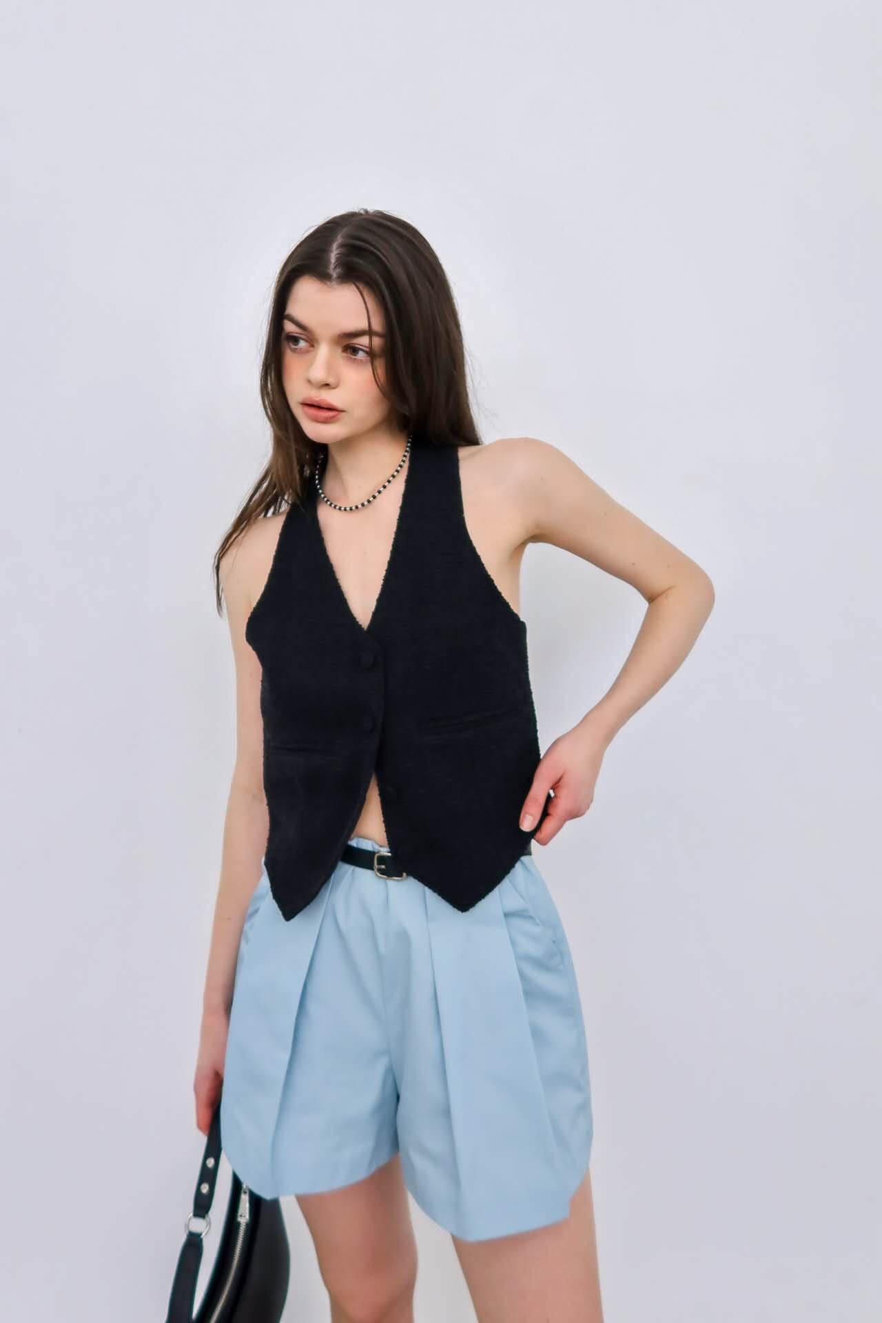 Tweed Halter Vest (3 Colors)