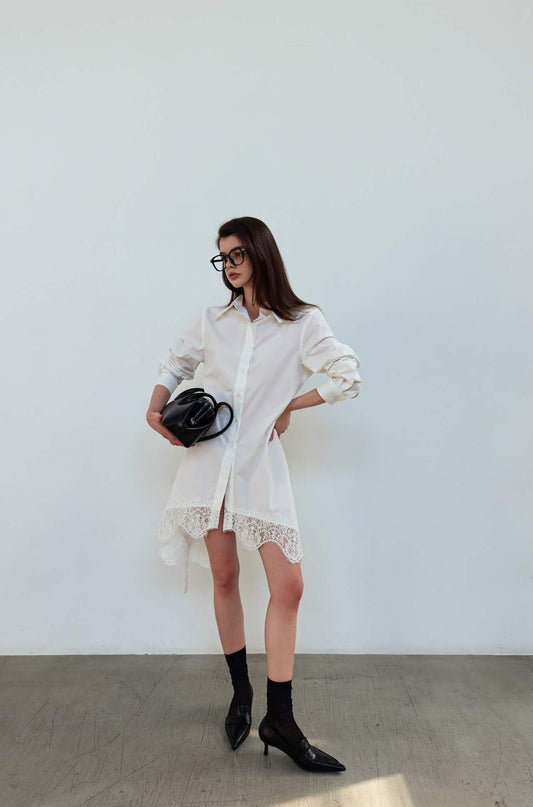 Jolie Lace Shirt Dress (2 Colors)