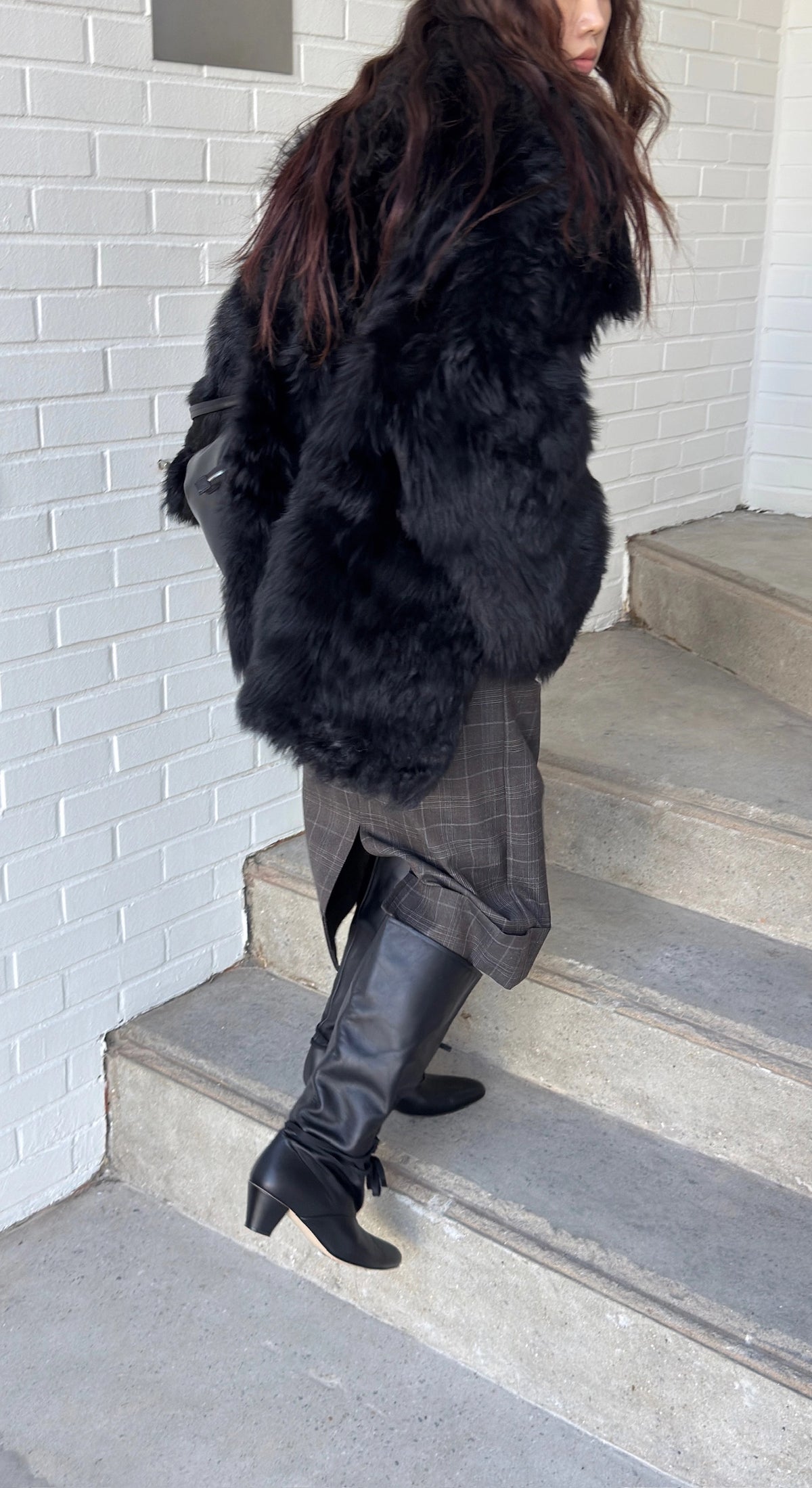 Check Midi Skirt model photo