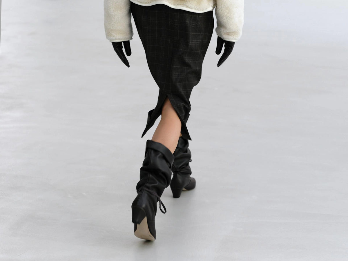 Check Midi Skirt model photo