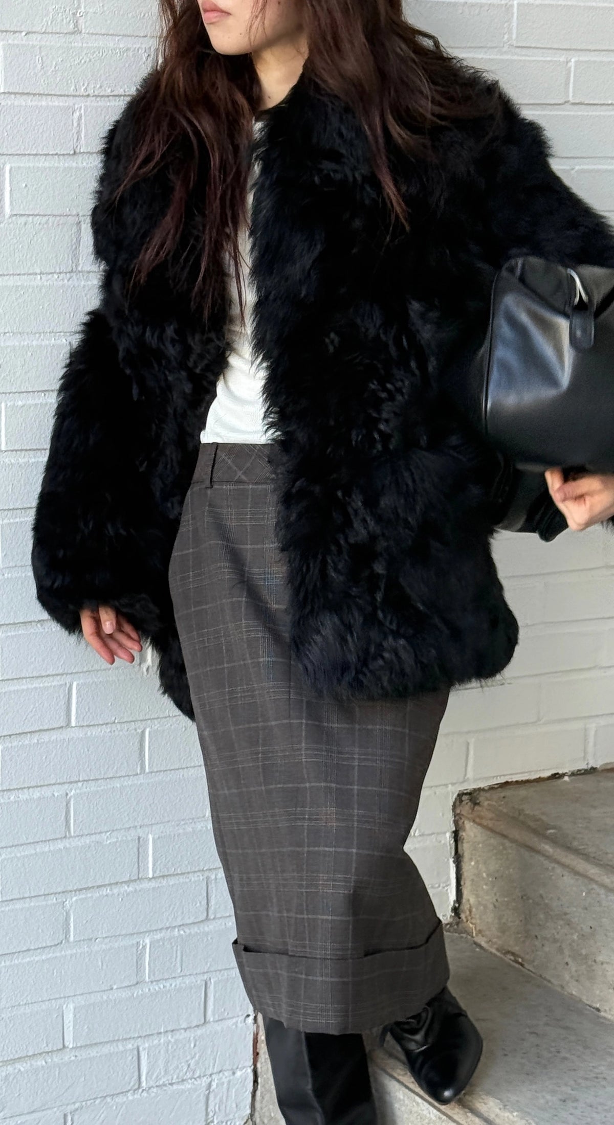 Check Midi Skirt model photo